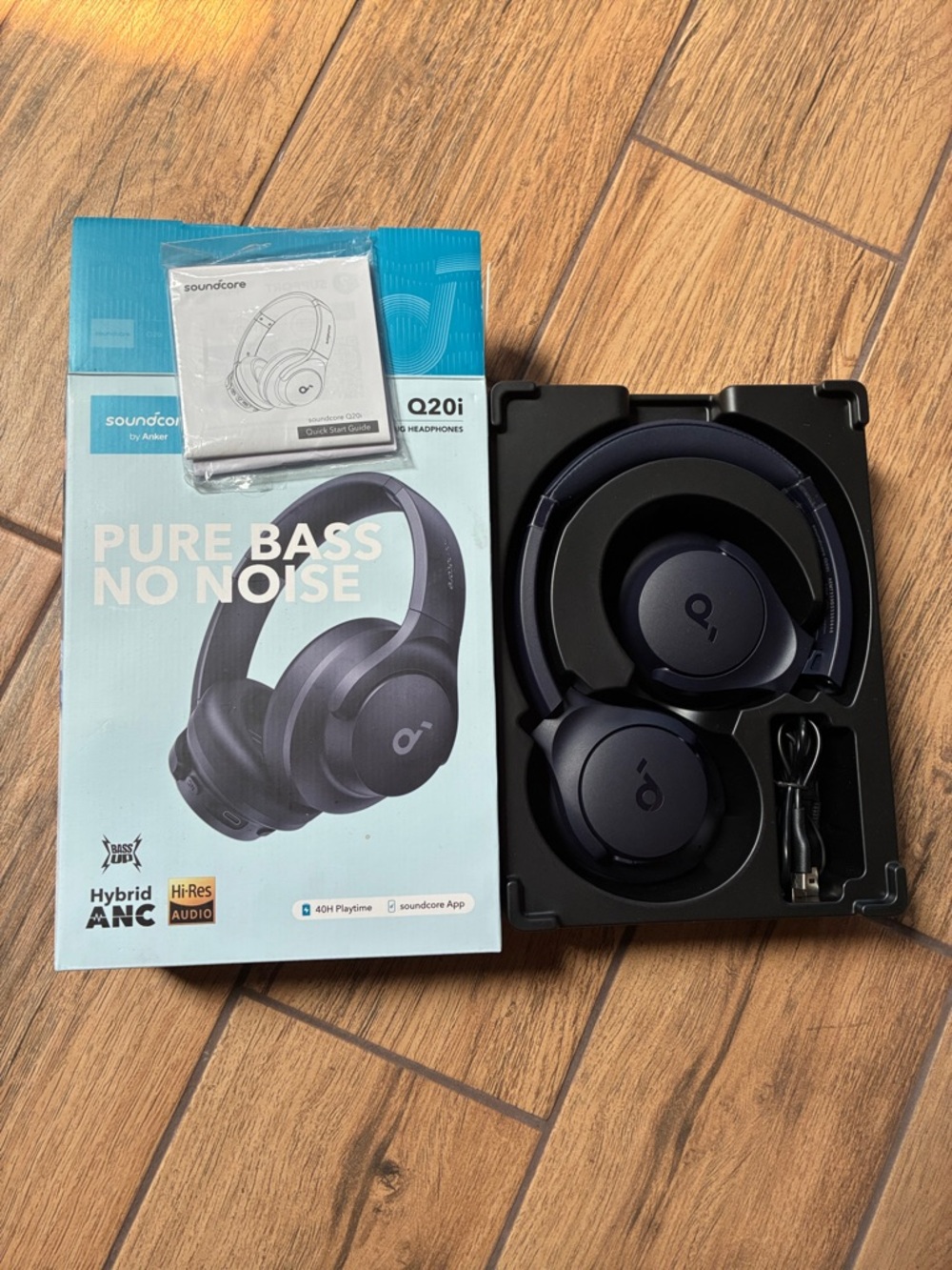 Anker Soundcore Q20i Over-Ear Headphones - Navy Blue